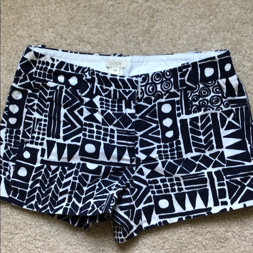J crew Patterned Navy/White Chino Short size 00